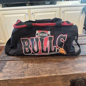 Vintage NBA Chicago Bulls Basketball Small Duffel Bag Travel Carry On 18x10x9